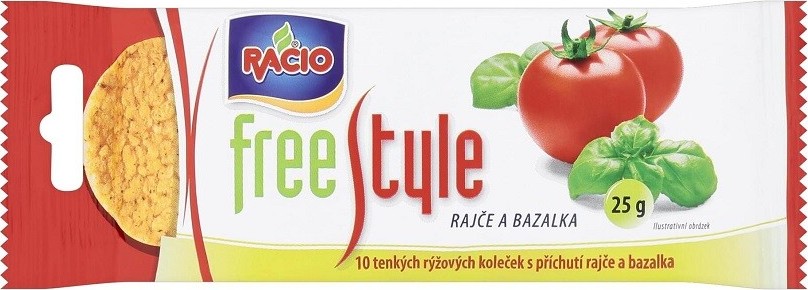 RACIO Free style rýž.chlebíčky rajče a bazalka 25g