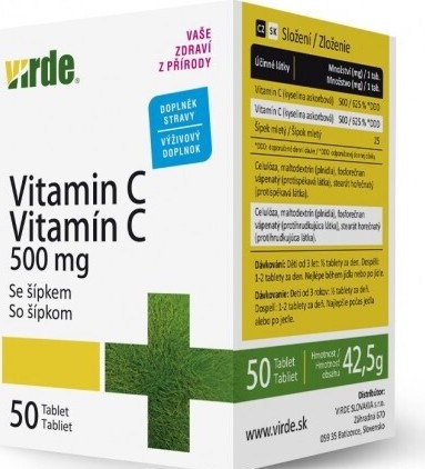 Vitamin C 500 mg se šípkem tbl.50