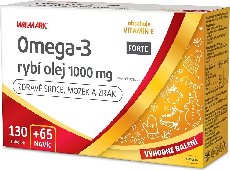 Walmark Omega-3 Forte 1000 mg 130+65 tobolek navíc