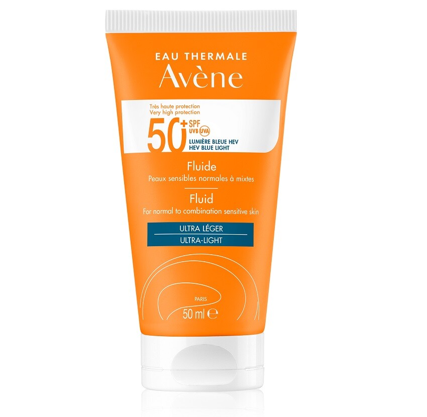 Avène Sun Sensitive ochranný fluid pro normální až smíšenou pleť SPF50+ 50 ml