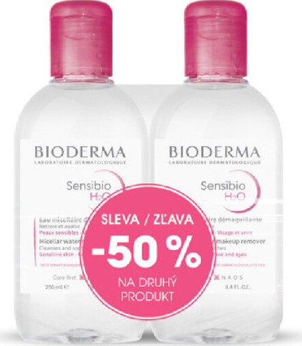 Bioderma Sensibio H2O AR micelární odličovací voda 2 x 250 ml dárková sada