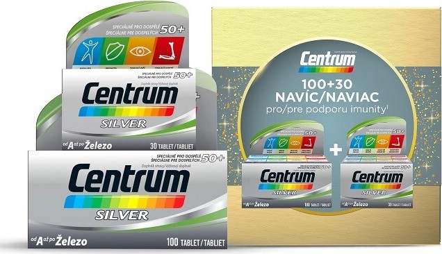 Centrum multivitamin SILVER 100+30 tablet vánoční dárkové balení