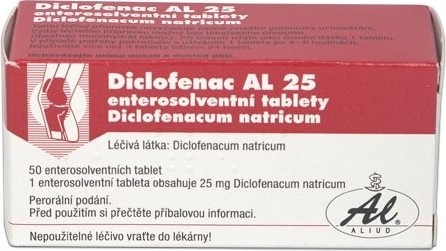 DICLOFENAC AL 25MG TBL ENT 50