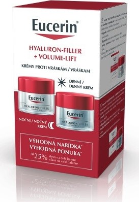 Eucerin Hyaluron-Filler + Volume-Lift denní + noční krém 2 x 50 ml dárková sada