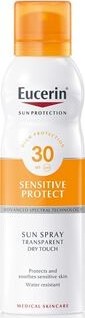 EUCERIN SUN Transparentní sprej na opalování Dry Touch Sensitive Protect SPF 30 200 ml