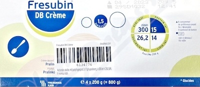 FRESUBIN DB CREME PŘÍCHUŤ PRALINKOVÁ POR SOL 4X200G