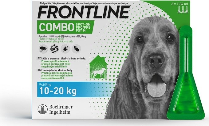 Frontline Combo Spot on Dog 10-20kg pipet.3x1.34ml