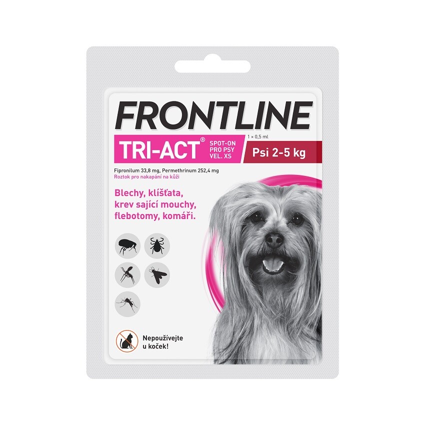 Frontline Tri-Act psi 2-5kg spot-on pipeta 1x0.5ml