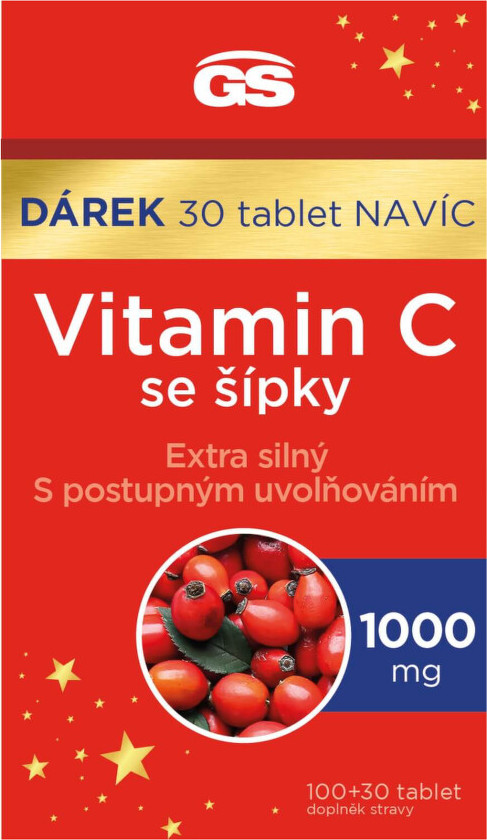 GS Vitamin C1000 se šípky tbl.100+30 dárek 2023