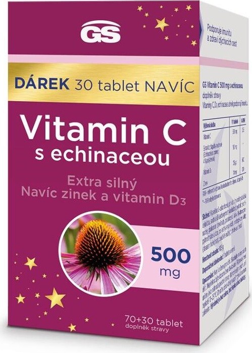 GS Vitamin C500 s echinaceou tbl.70+30 dárek 2023