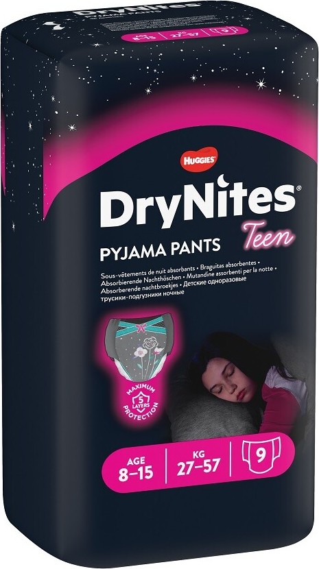 Huggies DryNites plenkové kalhotky pro dívky