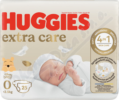 HUGGIES extra care 0 do 3.5kg 25ks