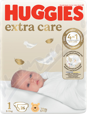 HUGGIES extra care 1 2-5kg 26ks