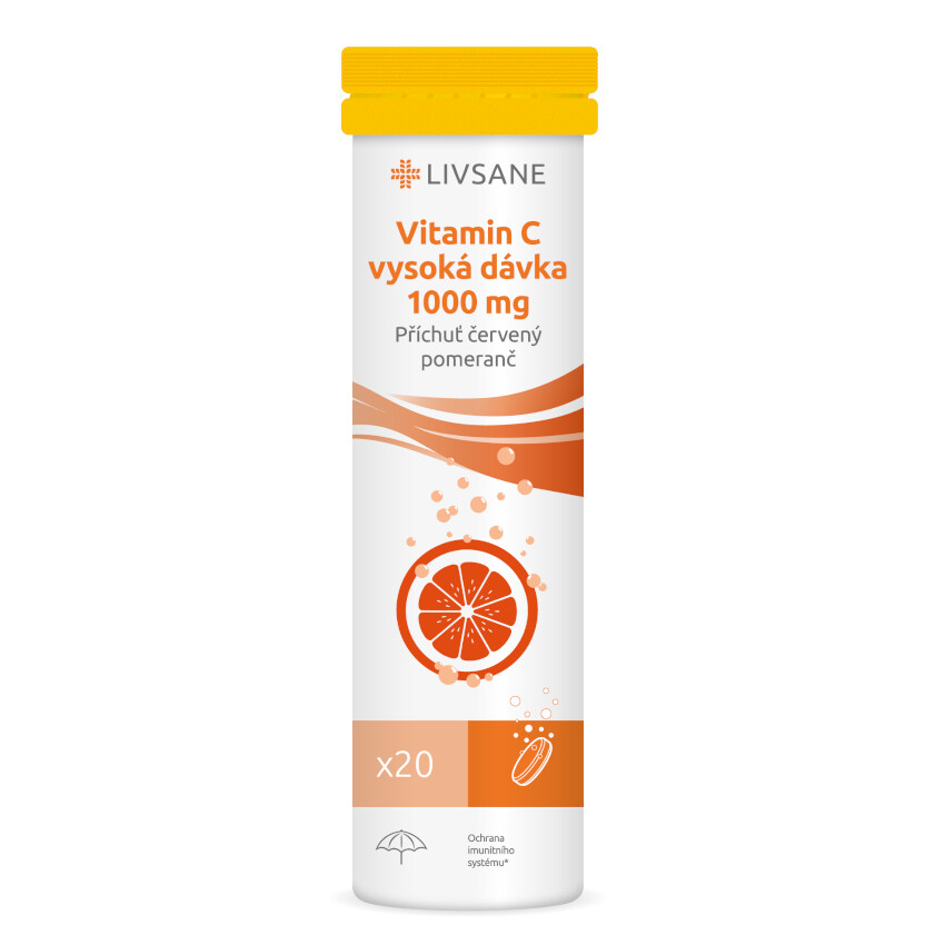 LIVSANE Šumivé tablety CZ Vitamin C 1000 mg 20ks