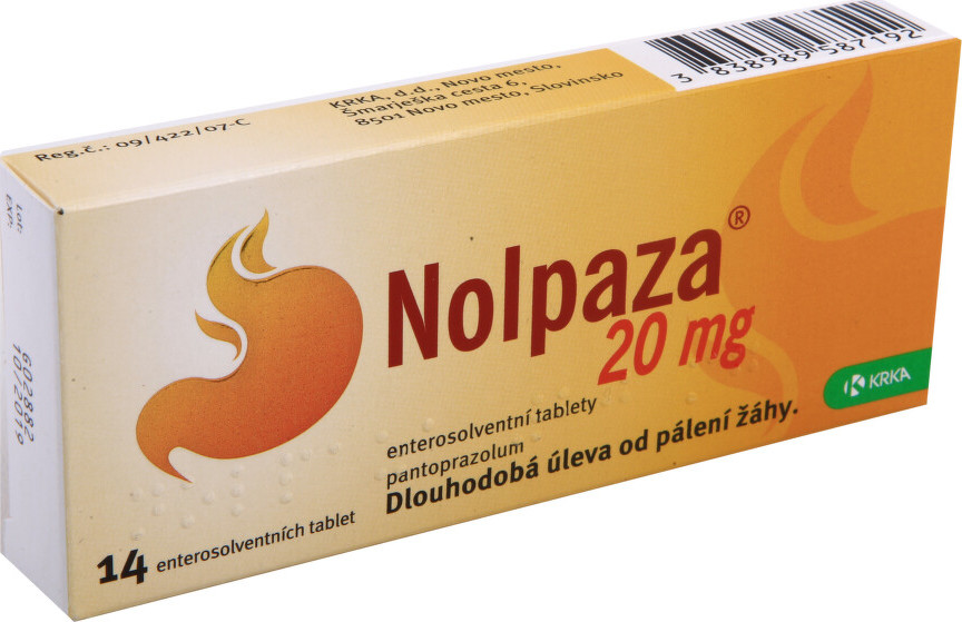 NOLPAZA 20MG TBL ENT 14