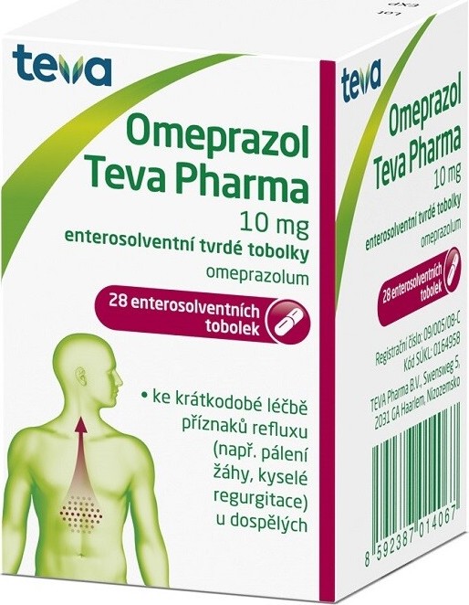 OMEPRAZOL TEVA PHARMA 10MG CPS ETD 28