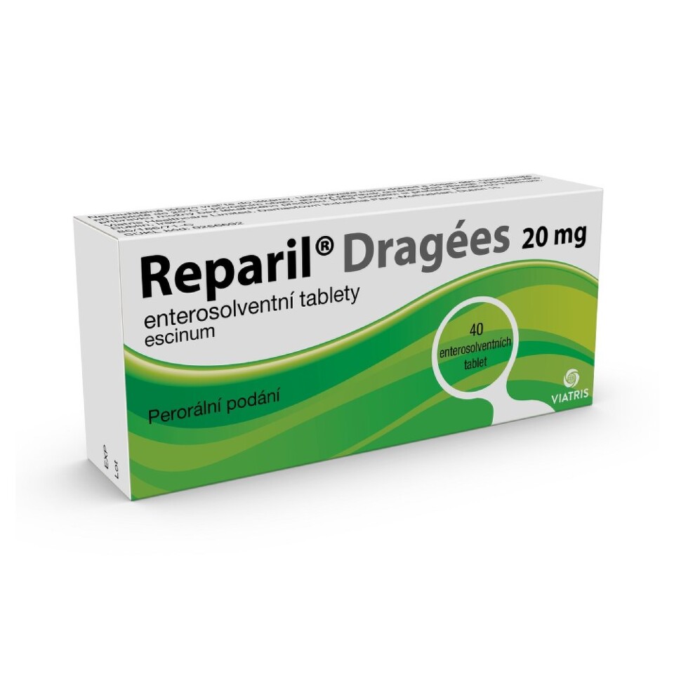 REPARIL- DRAGÉES 20MG TBL ENT 40