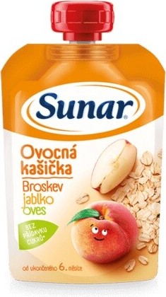 Sunar Ovocná kašička broskev