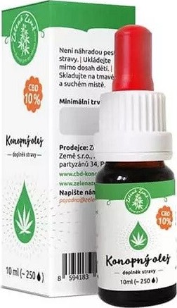 Zelená Země CBD Konopný olej 10% 10 ml