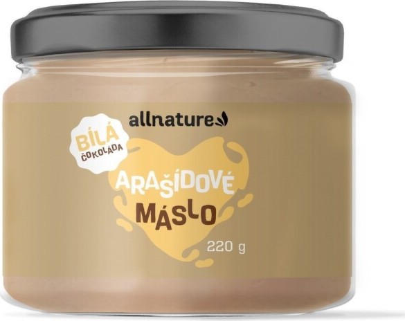 Allnature Arašídový krém bílá čokoláda 220g