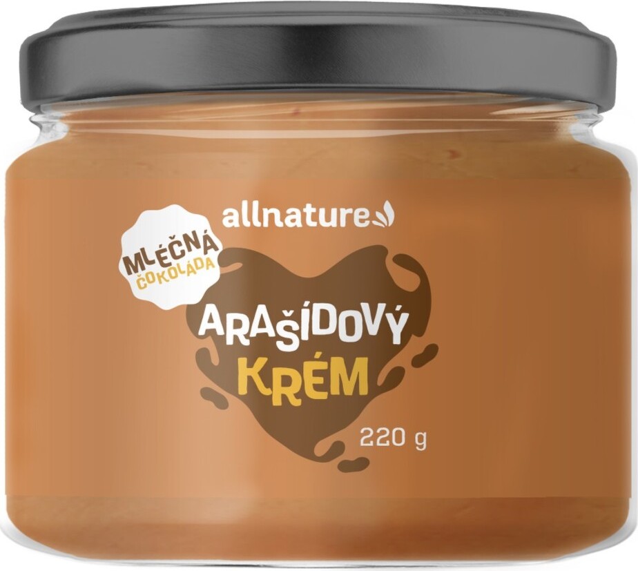 Allnature Arašídový krém mléčná čokoláda 220g