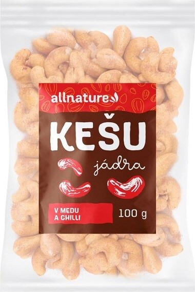 Allnature Kešu v medu a chilli 100g