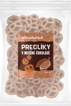 Allnature Preclíky v mléčné čokoládě 500g