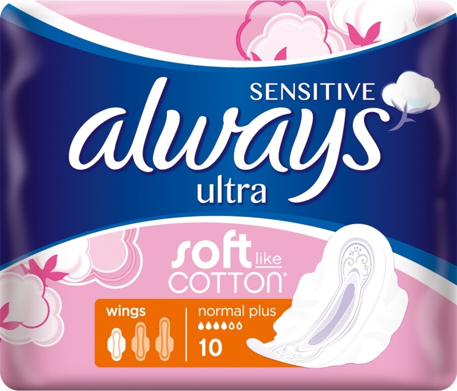 Always vložky Ultra Sensitiv Normal Plus single 10ks