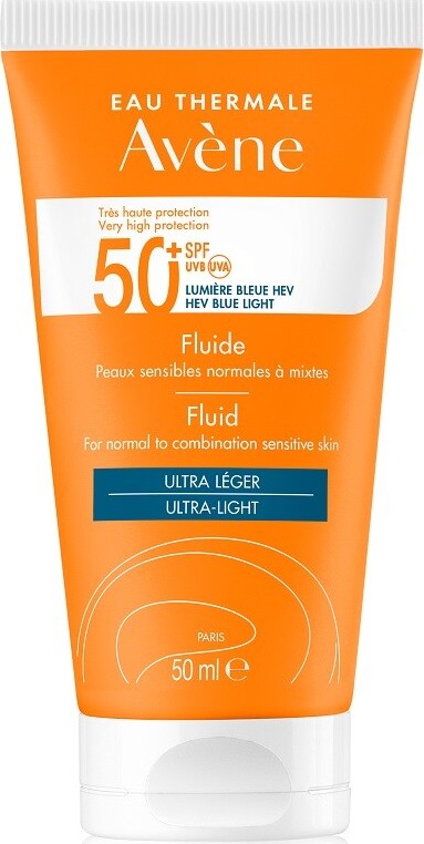 Avène Sun Sensitive ochranný fluid pro normální až smíšenou pleť SPF50+ 50 ml