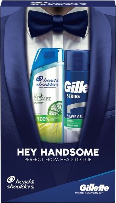 Dárková sada pro muže - šampon Head & Shoulders a gel na holení Gillette Gel