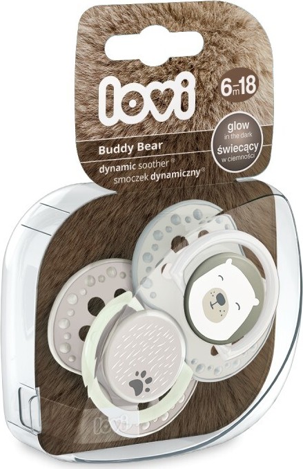 LOVI silikon likon dynamický Buddy Bear hnědá 2 ks