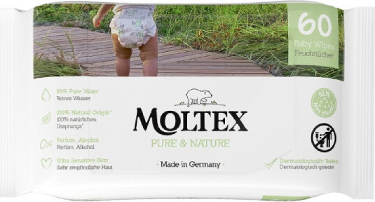 Moltex Pure&Nature vlhčené ubrousky 60ks