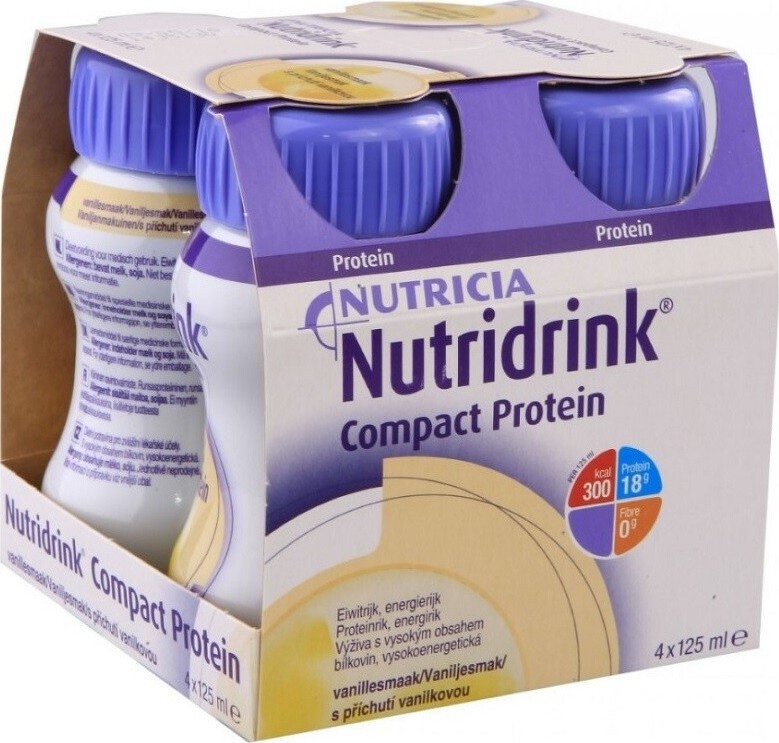 NUTRIDRINK COMPACT PROTEIN S PŘÍCHUTÍ VANILKOVOU POR SOL 4x125ML