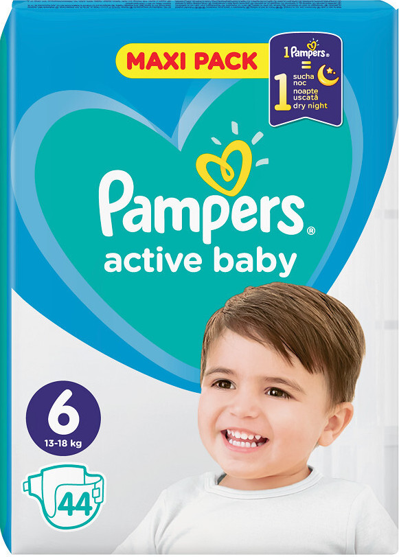 Pampers Active Baby 6 Extra Large 13-18kg 44ks