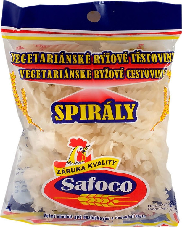 Safoco Vegetariánské rýžové těstoviny Spirály 200 g