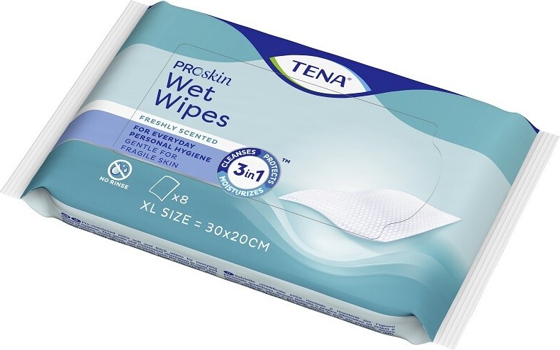 TENA Wet Wipes vlhčené ubrousky 8ks 9768