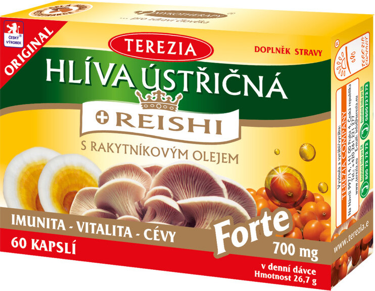 TEREZIA Hlíva ústřičná+REISHI Forte 60 kapslí