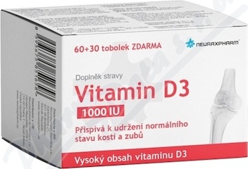 Vitamin D3 1000IU tob.60+30 ZDARMA