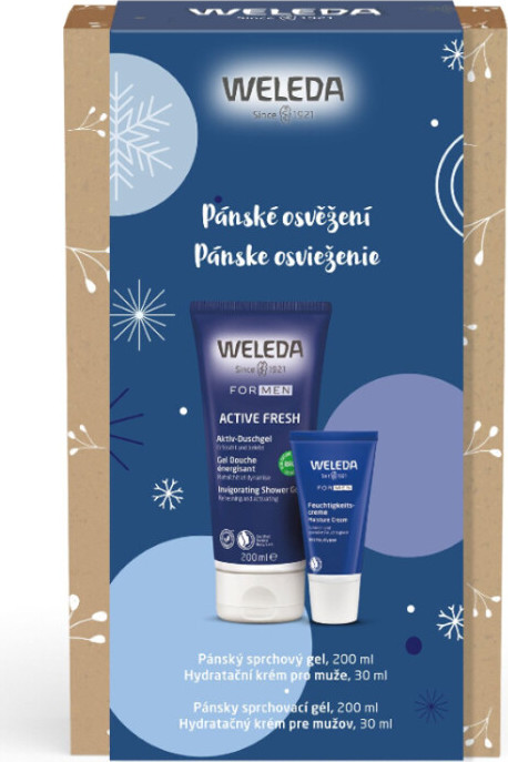 Weleda Pánské osvěžení sprchový gel 200 ml + hydratační krém 30 ml dárková sada