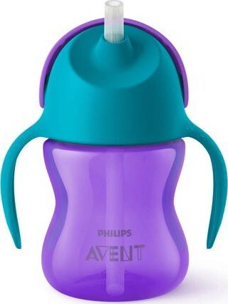 AVENT Hrnek s ohebným brčkem 200ml dívka