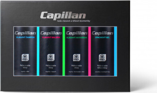 Capillan vlasový aktivátor 200 ml + vlasový šampon 200 ml + vlasový balzám 200 ml + sprchový gel 200 ml dárková sada