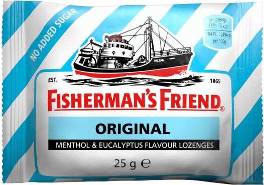 Fishermans Friend bonbóny dia eukalyptus/modré 25g