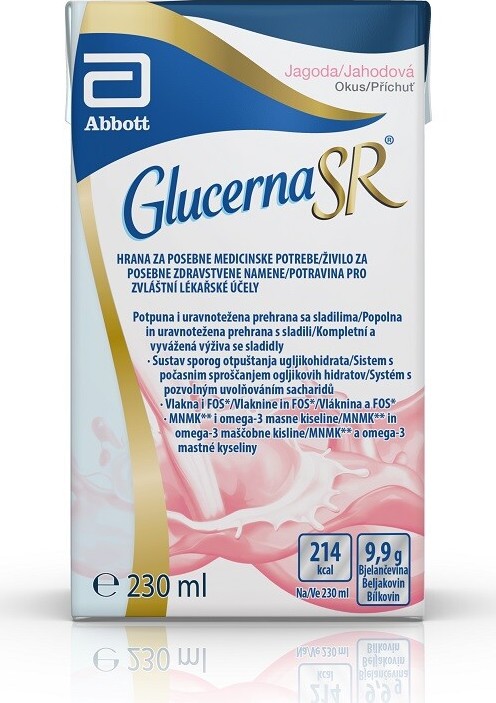 GLUCERNA SR JAHODOVÁ PŘÍCHUŤ POR SOL 1X230ML