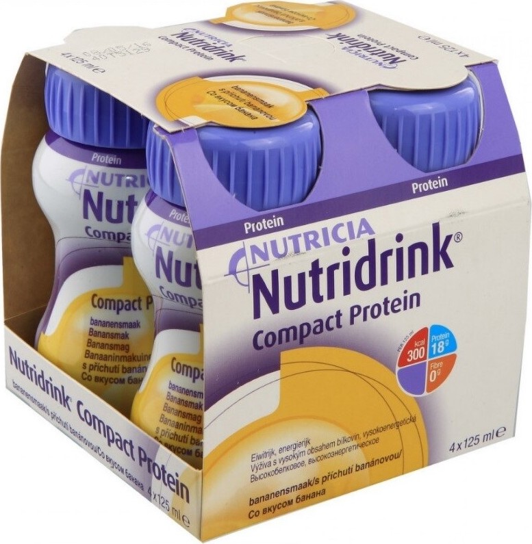 NUTRIDRINK COMPACT PROTEIN S PŘÍCHUTÍ BANÁNOVOU POR SOL 4x125ML