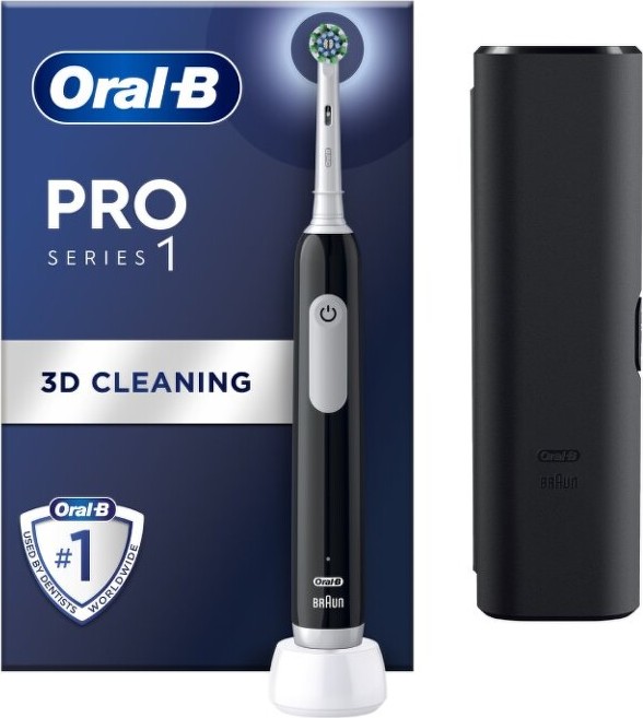 Oral-B Pro Series 1 Black elektrický zubní kartáček + pouzdro