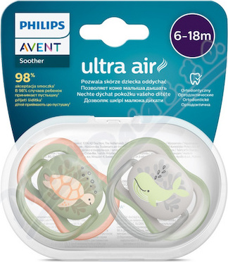 Philips AVENT Šidít.Ultra air 6-18m chlap./obr.2ks