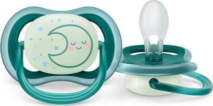 Philips AVENT Šidítko noční Ultra air 6-18m chlapec/obrázek 1ks