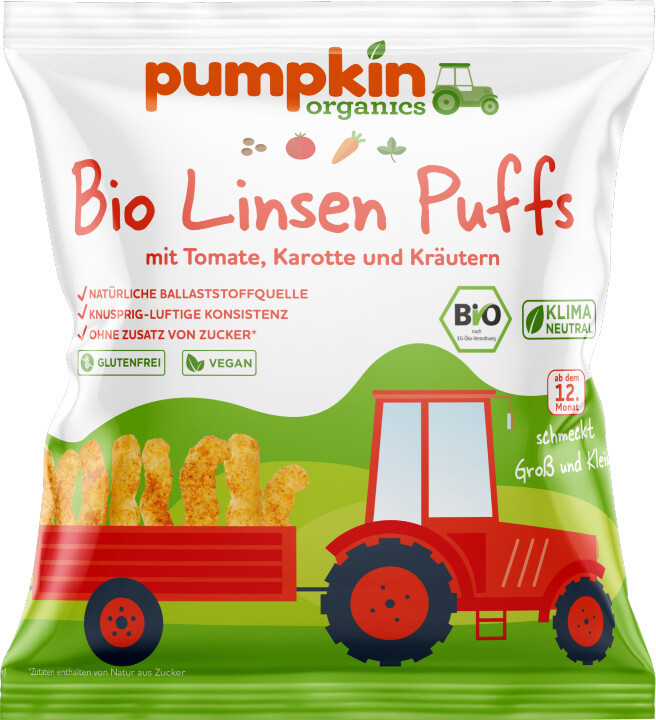 Pumpkin Čočkové křupky rajčata mrkev bylinky BIO 20g