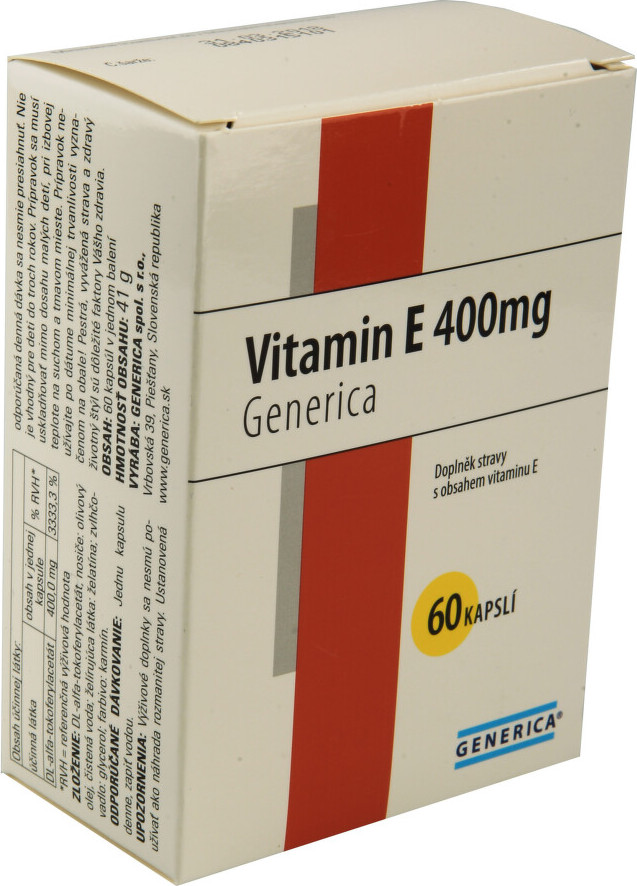 Vitamin E 400 I.U. cps.60 Generica