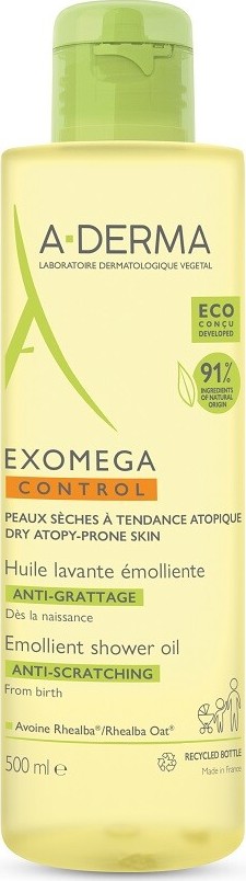 A-DERMA Exomega CONTROL Zvláčňující sprchový olej 500ml